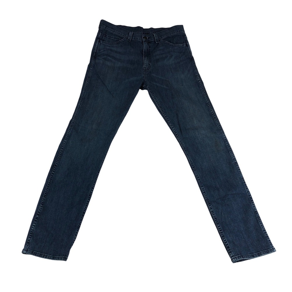 Levis 508 Regular Taper Jeans Mens 33x32 Dark Wash Blue Indigo Denim Black Tag
